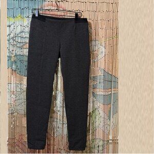 VERA WANG Simply Vera Ponte Knit Leggings with Seams, Grey, Women's Large